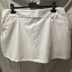 White Skort with Pocket Detail